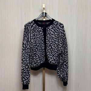 Nike Jordan Flight Jacquard Knit Cardigan | Black | Women's Large